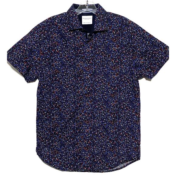 Denim & Flower Button Shirt Floral Mens S Casual Classic Preppy Colorful Artsy - Picture 1 of 6